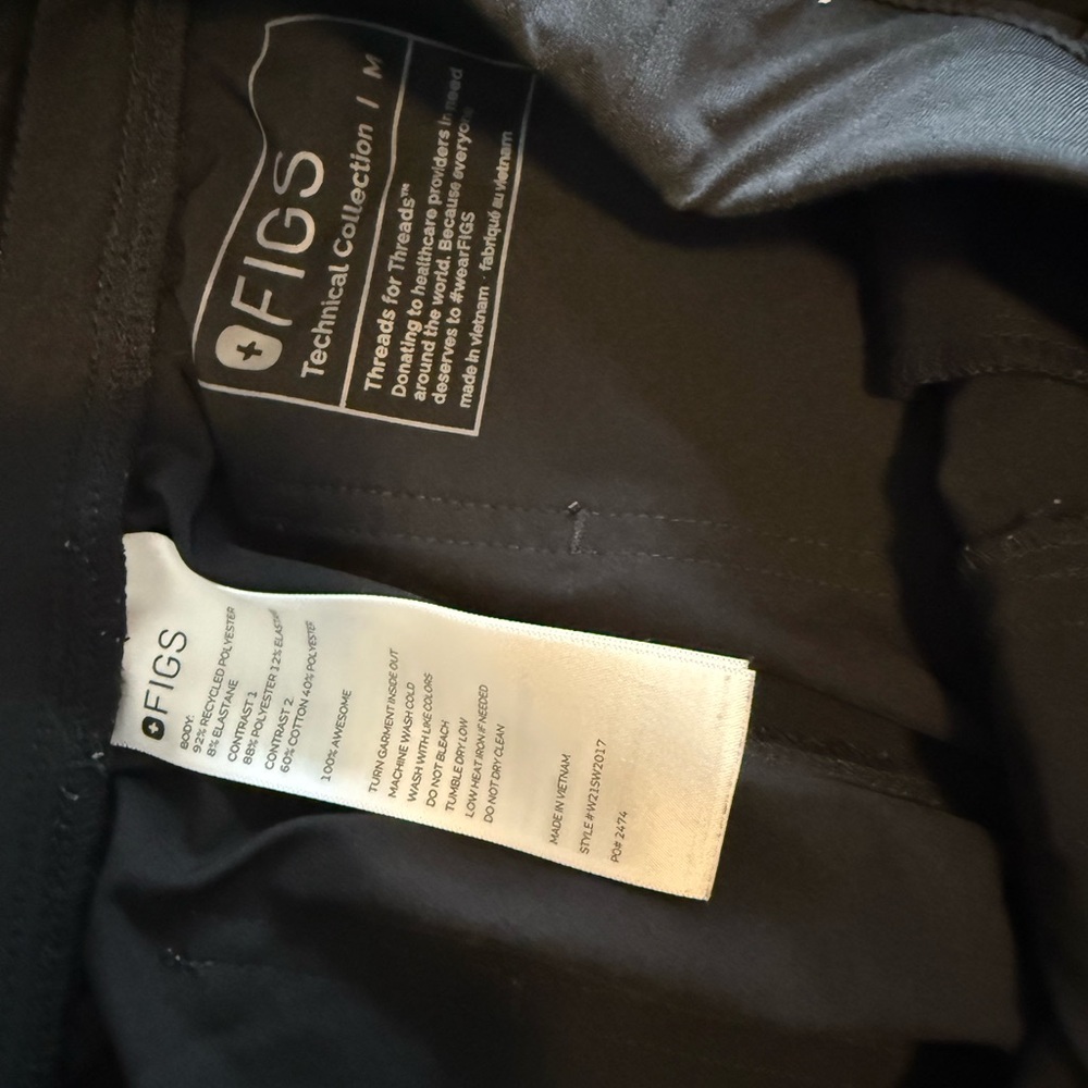 Figs Technical Collection Black Pants